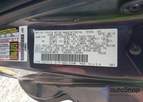 2013 Toyota Tacoma from USA, damaged, VIN 5TFUX4EN9DX018079